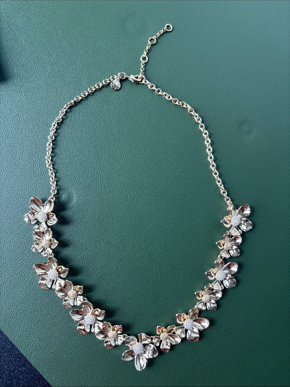 J. Crew Gold Floral Statement Necklace